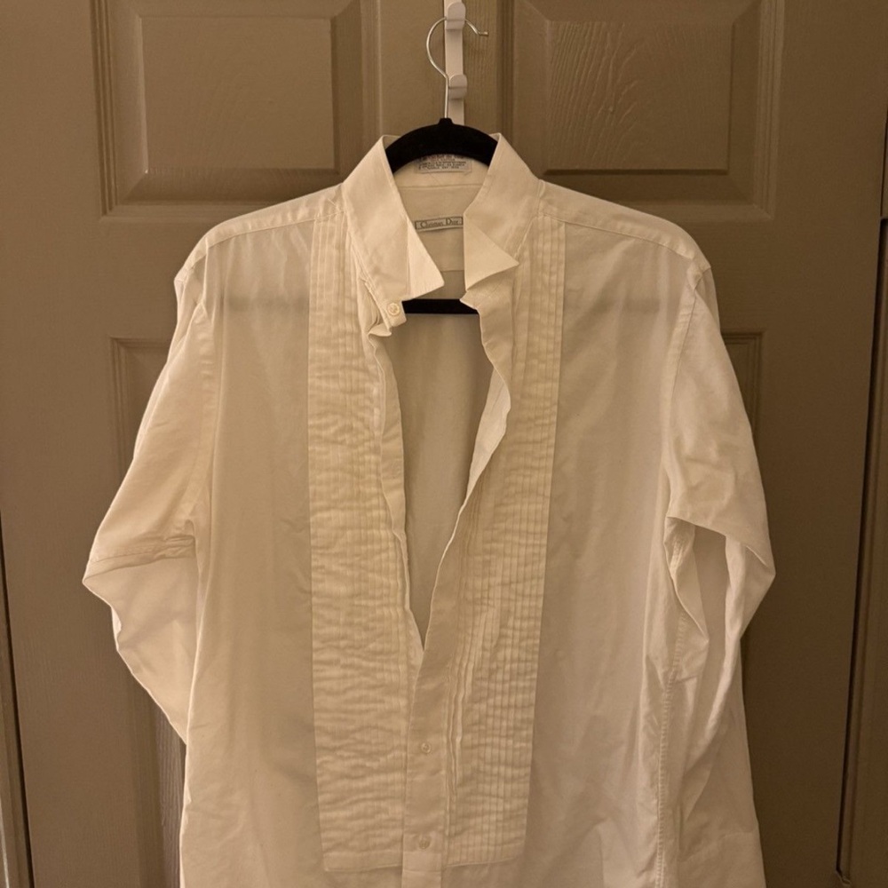 80’s Dior Elegant Cream Dress Shirt